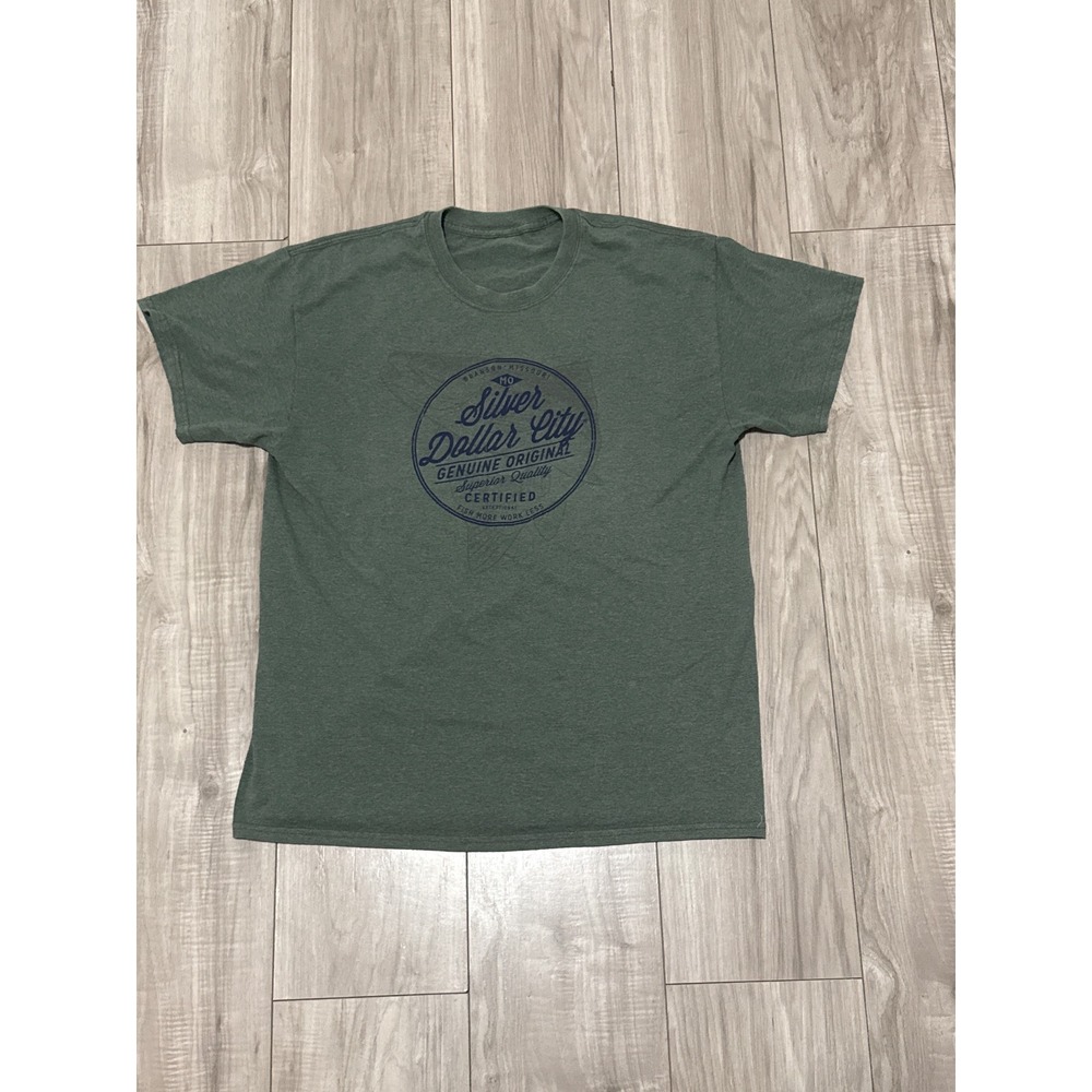 Silver Dollar City Branson Missouri Graphic T-Shirt Mens GreenShort Sleeve Tee L